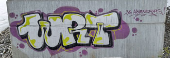 Graffiti utmed Botniabanan 3